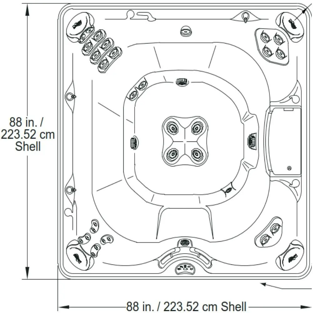 Sundance Sweetwater Spas Bahia Hot Tub Cover Gray 2002-2008 (P/N: 6476-003Pg) Out Of Stock 2