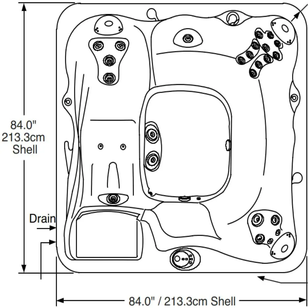 Sundance Sweetwater Spas Cayman Hot Tub Cover Gray 2003-2006 (P/N: 6475-113Pg) Ships In 12 To 13 Weeks 2