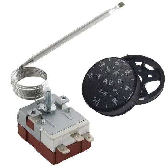 Electric Fan Dial Adjustable Thermostat Controller Temperature Switch Kit 1