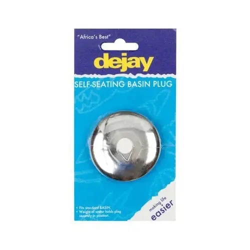 Bath/Sink Plug Prop Self Seating Chrome 1