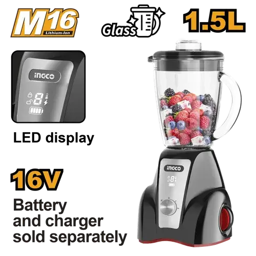 Blender 1.5ℓ Cordless 𝑀16 Ingco/Decakila 2