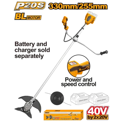 Brushcutter Cordless 2X𝑃20ˢ Ingco 2
