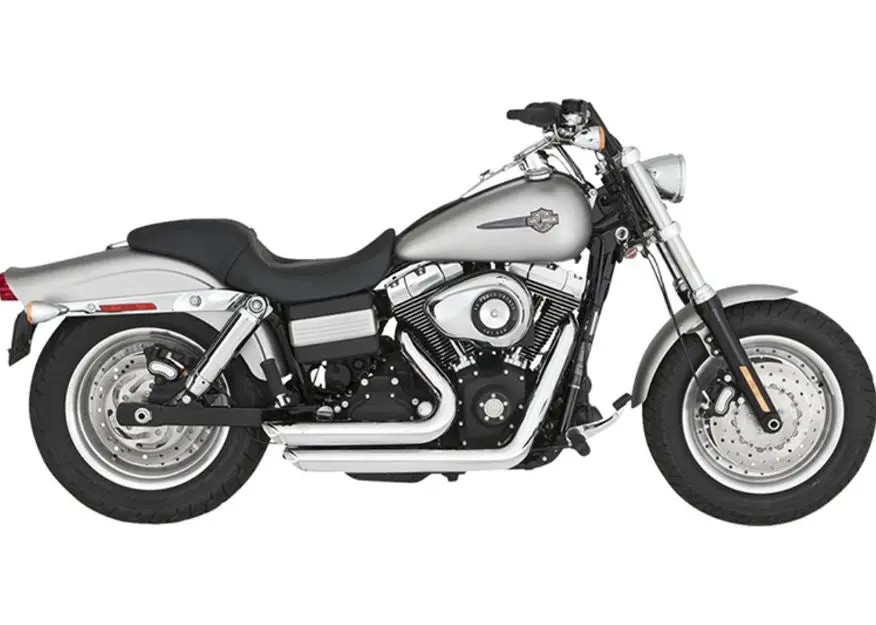 Short Shots Exhaust System 06-09 Fat Bob, Dyna, Low, Wide & Super Glide - Chrome 2