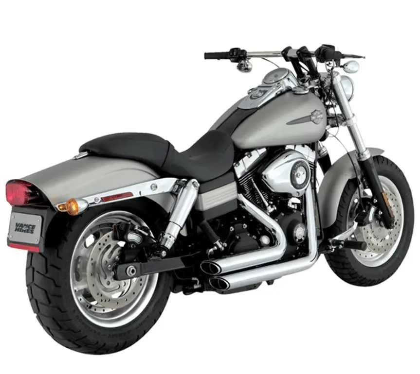 Short Shots Exhaust System 06-09 Fat Bob, Dyna, Low, Wide & Super Glide - Chrome 1