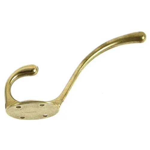 Coat & Hat Hook Brass Plated 1