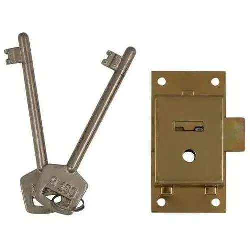 Cupboard Lock Brass Plated 1