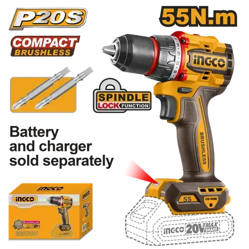 Drill Cordless 𝑃20ˢ Ingco 2