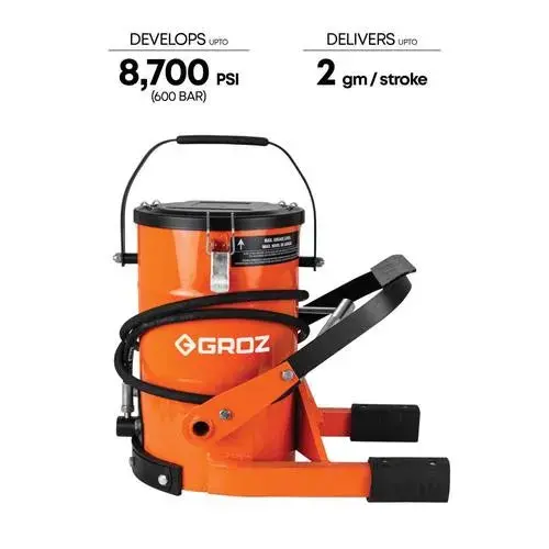 Grease Gun Foot Bucket Groz 2