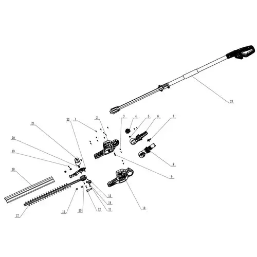 Hedge Trimmer Long Reach Cordless 𝑃20ˢ Ingco 2