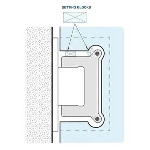 Hinge Wall Mount 90° For Silhouette Frameless Shower 2