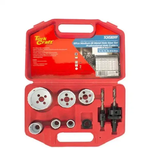 Hole Saw Hss Kit 9Pc Torkcraft 1