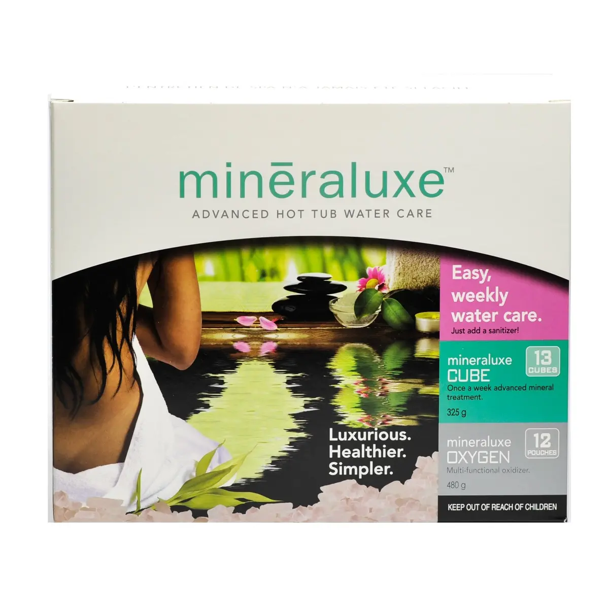 Mineraluxe Cubes And Oxygen: Have It Your Way Duo Pack (Once A Week Easy Spa Care Kit) (P/N: Dml00512) 1