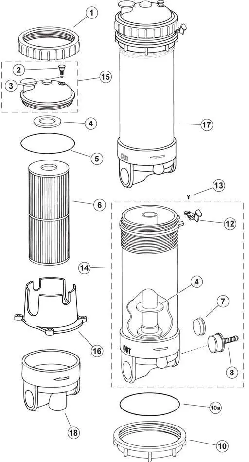 Pentair Rainbow Dynamic Series Spa Filter Rtl Lock Spring (P/N: R172374) Ships In 2 To 3 Weeks 2