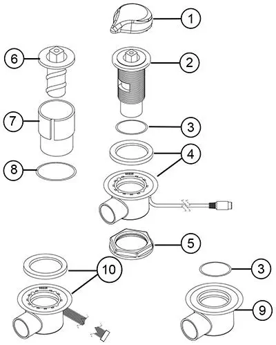 Sundance Spas Jacuzzi Air Control Light Ring (P/N: 6560-203) Ships In 6 To 8 Weeks 2