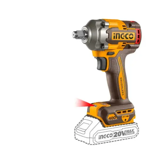 Impact Wrench 1/2" Cordless 𝑃20ˢ Ingco 2