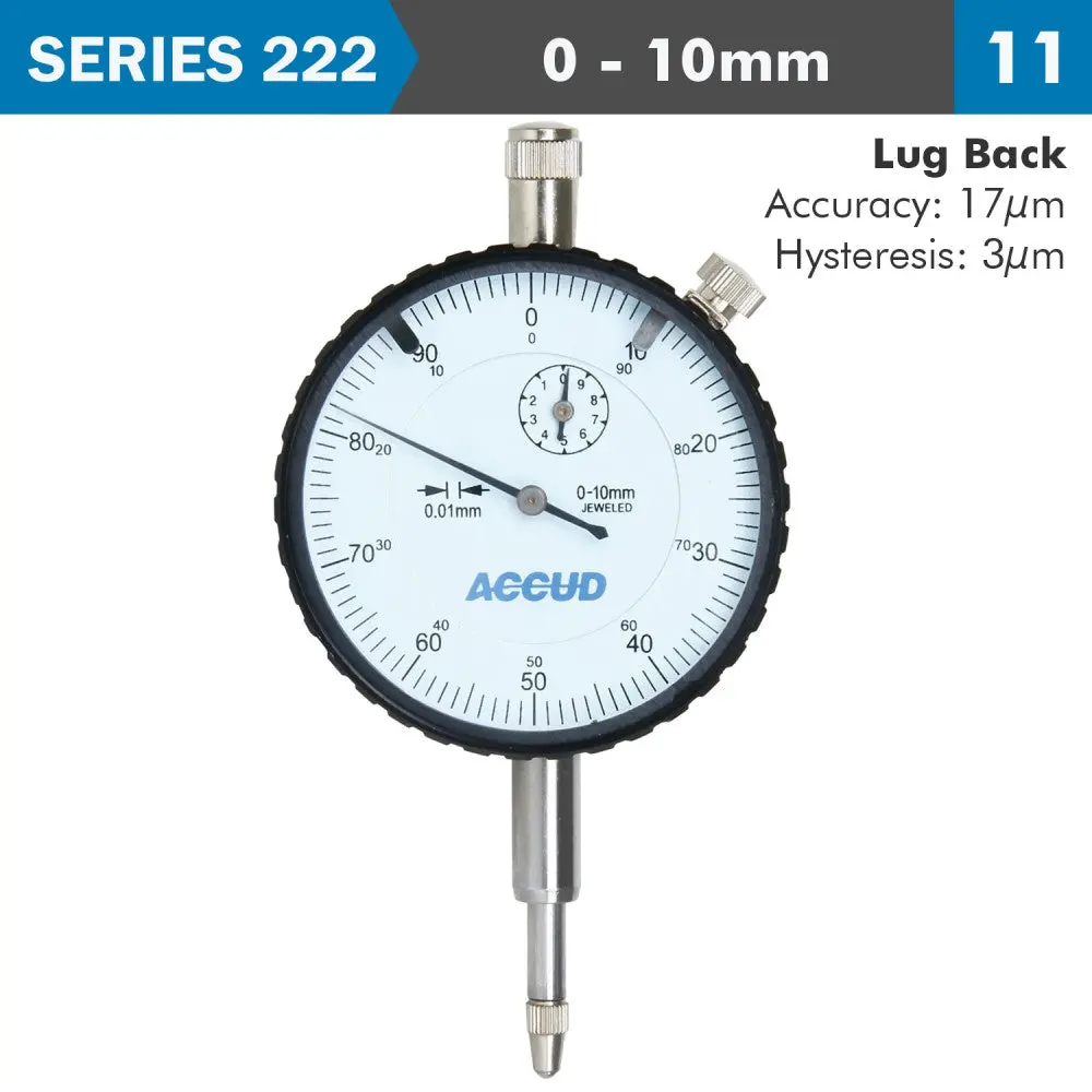 Dial Indicator 10Mm 0.01Mm Grad. Lug Back 2
