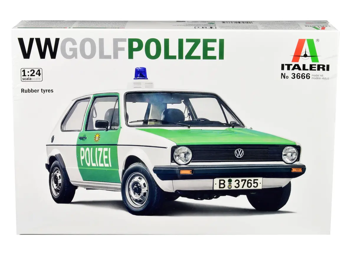 1978 Volkswagen Golf "Berlin Polizei (Police) Department" Plastic Model Kit (Skill Level 3) 1/24 Scale Model By Italeri 1