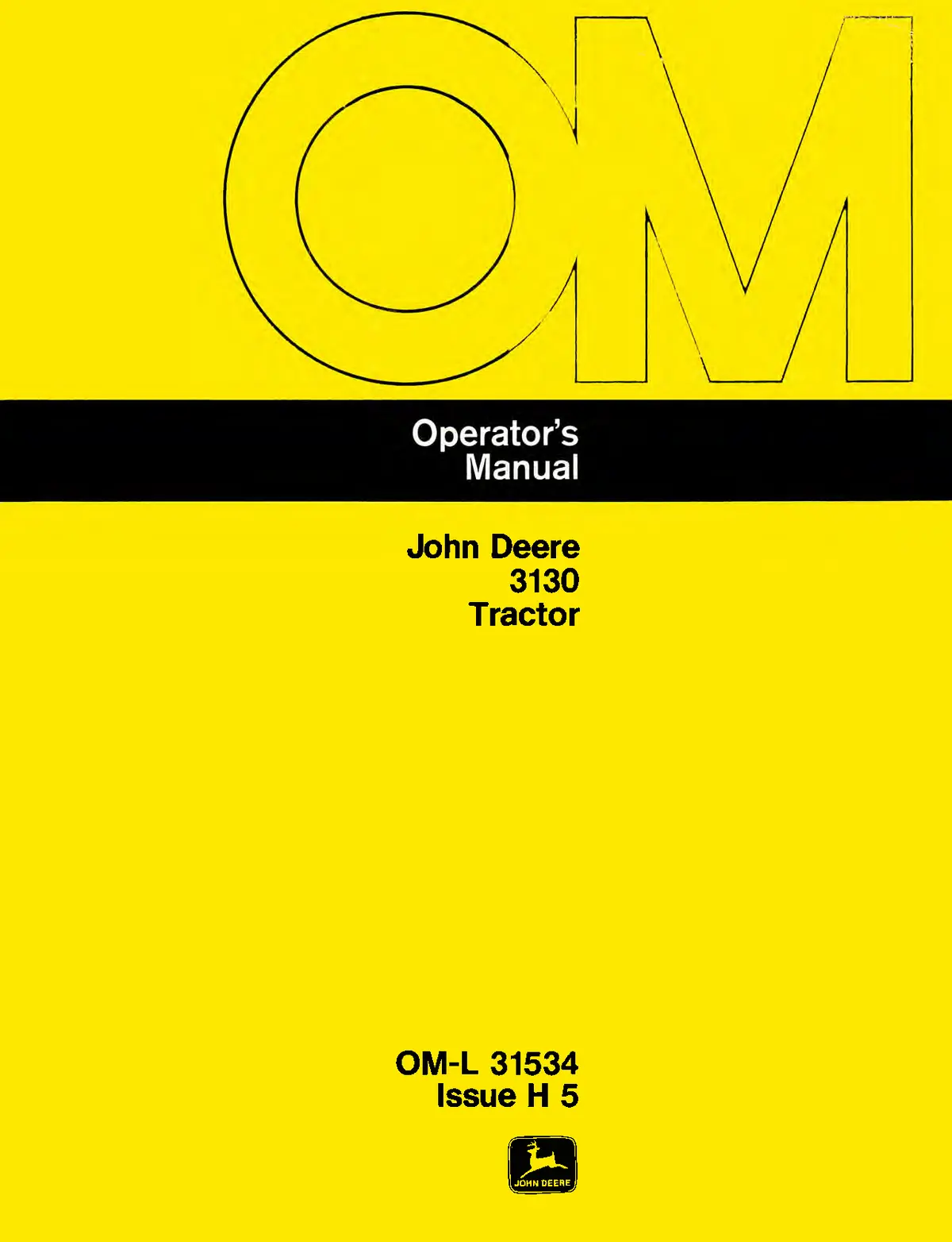 John Deere 3130 Tractor Operator's Manual 1