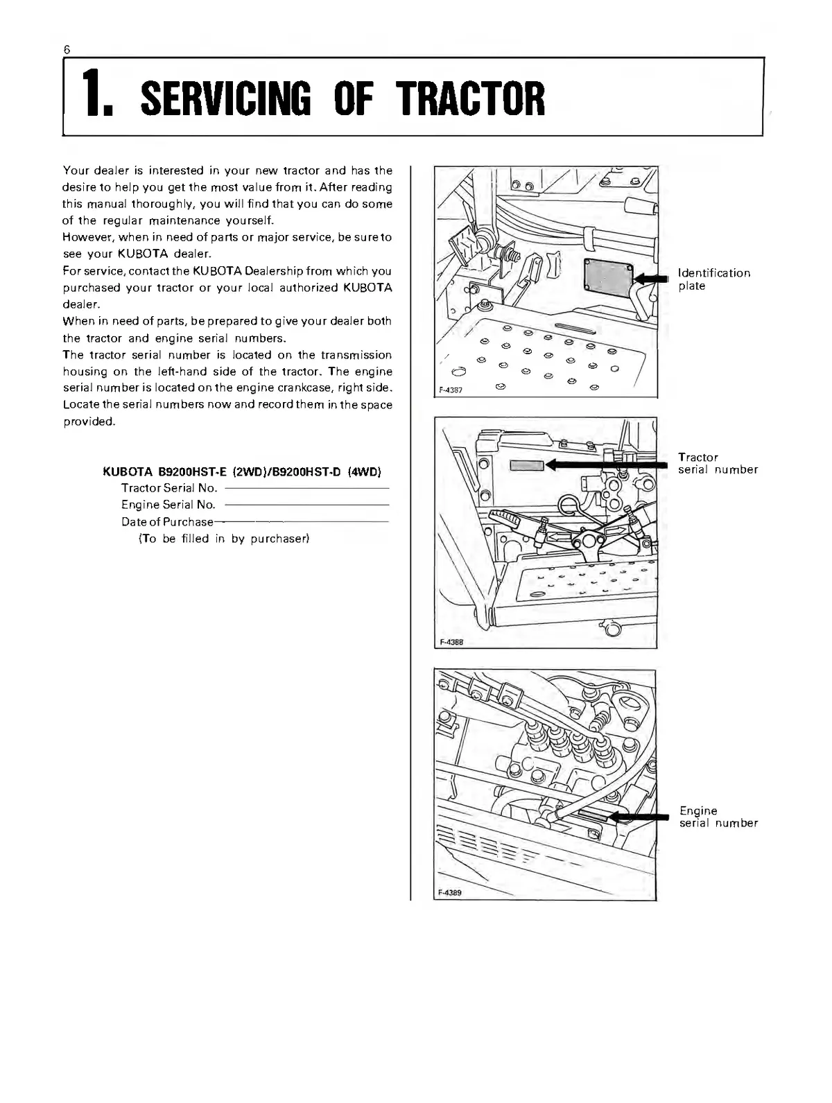 Kubota Tractor B9200hst Operator's Manual 2