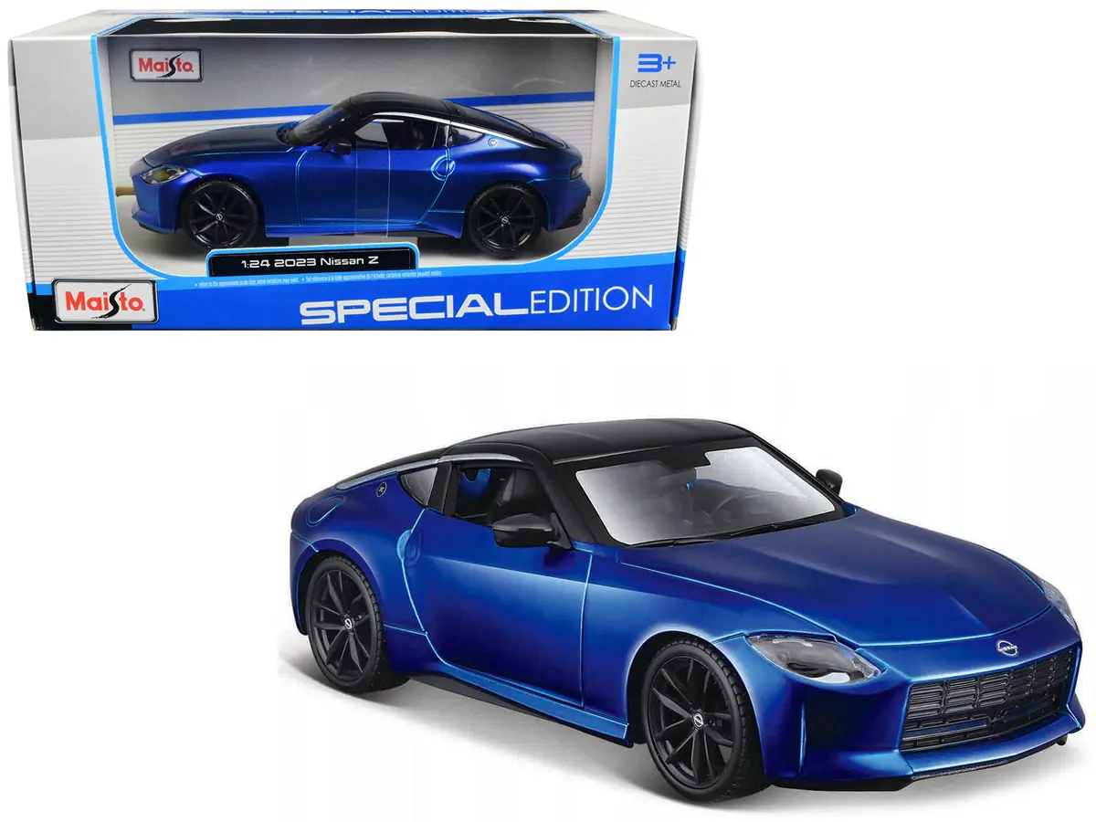 2023 Nissan Z Blue Metallic With Black Top "Special Edition" Series 1/24 Diecast Model Car By Maisto 1
