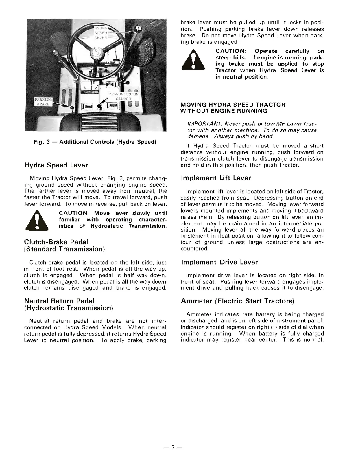 Massey Ferguson Mf 8 Garden Tractor And Mowers Operator's Manual 2
