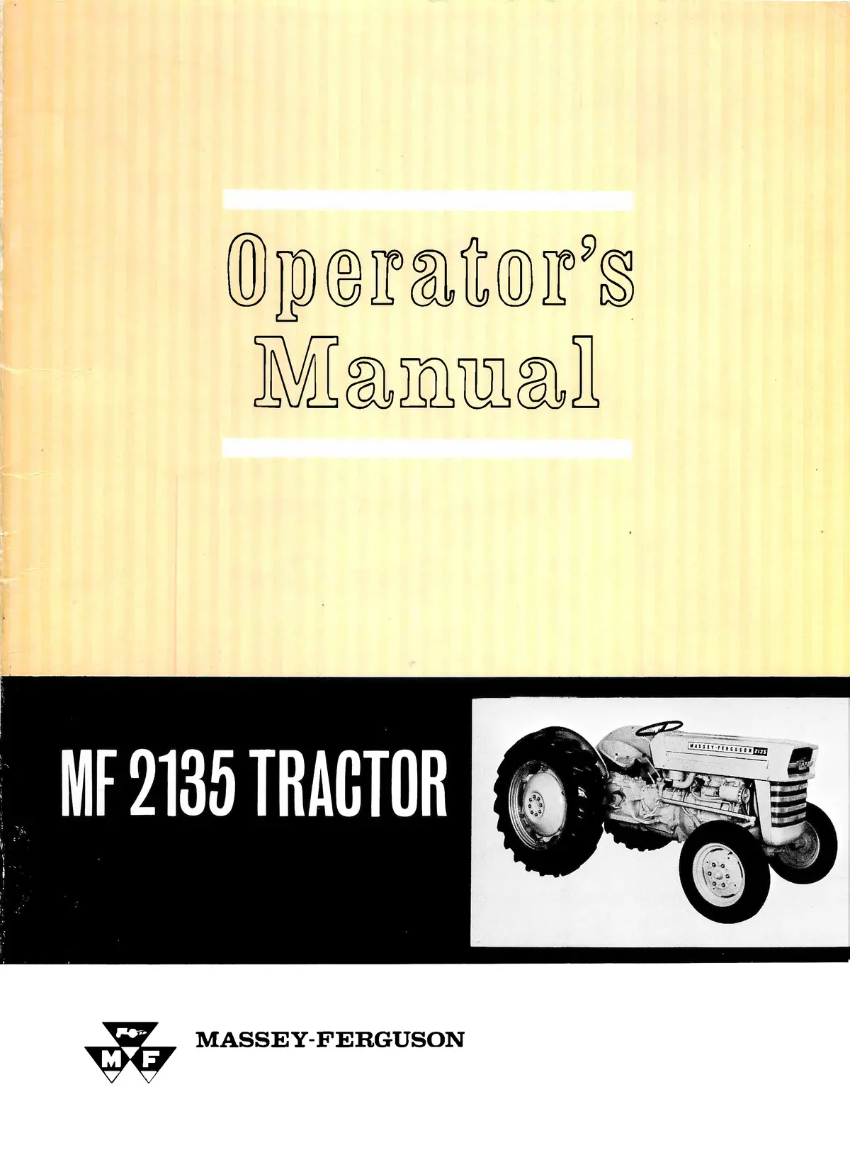 Massey Ferguson Mf 2135 Tractor Operator's Manual 1