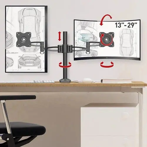 Monitor Desk Mount Dual Barkan 2