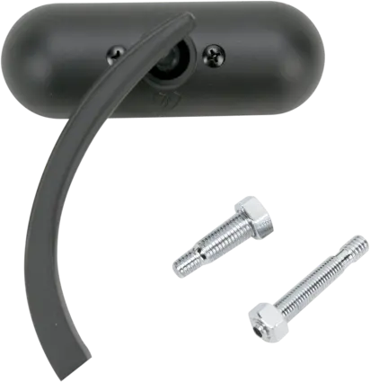 Arlen Ness Mini Oval Mirror -Black Left 1