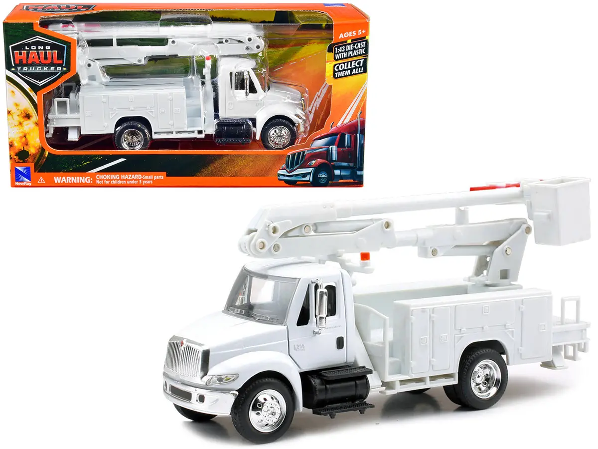International 4200 Line Maintenance Service Truck White "Long Haul Trucker" Series 1/43 Diecast Model By New Ray 1