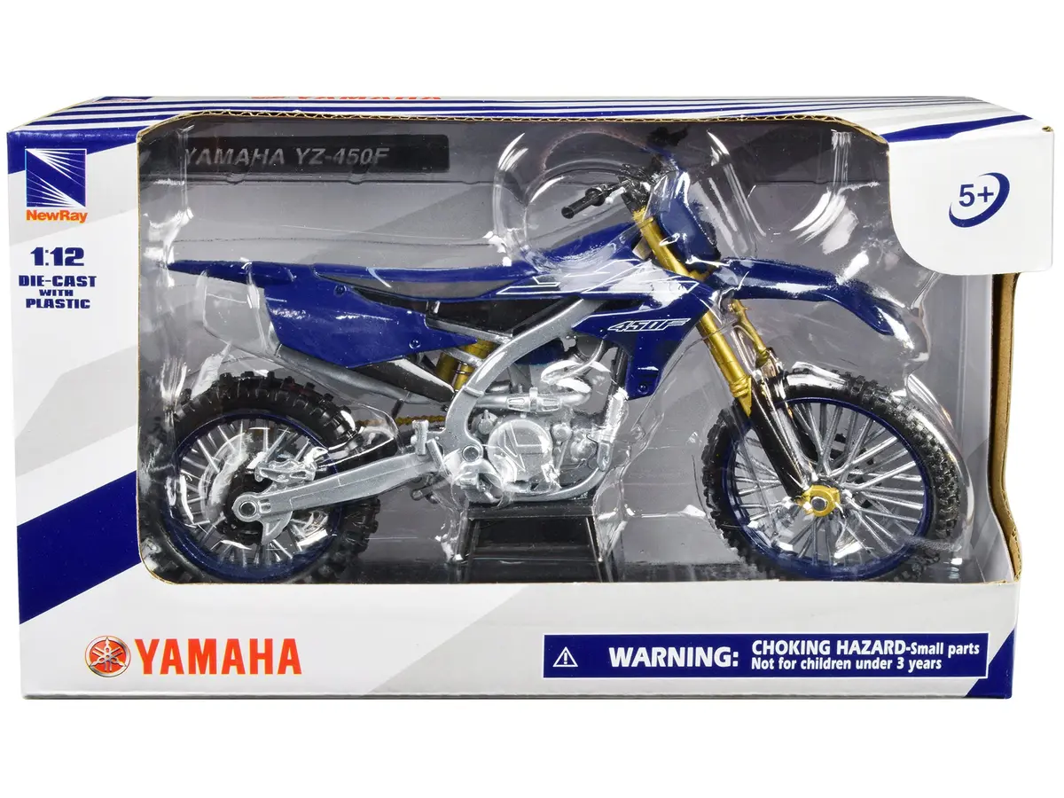 Yamaha Yz-450F Motorcycle Blue 1/12 Diecast Model By New Ray 1