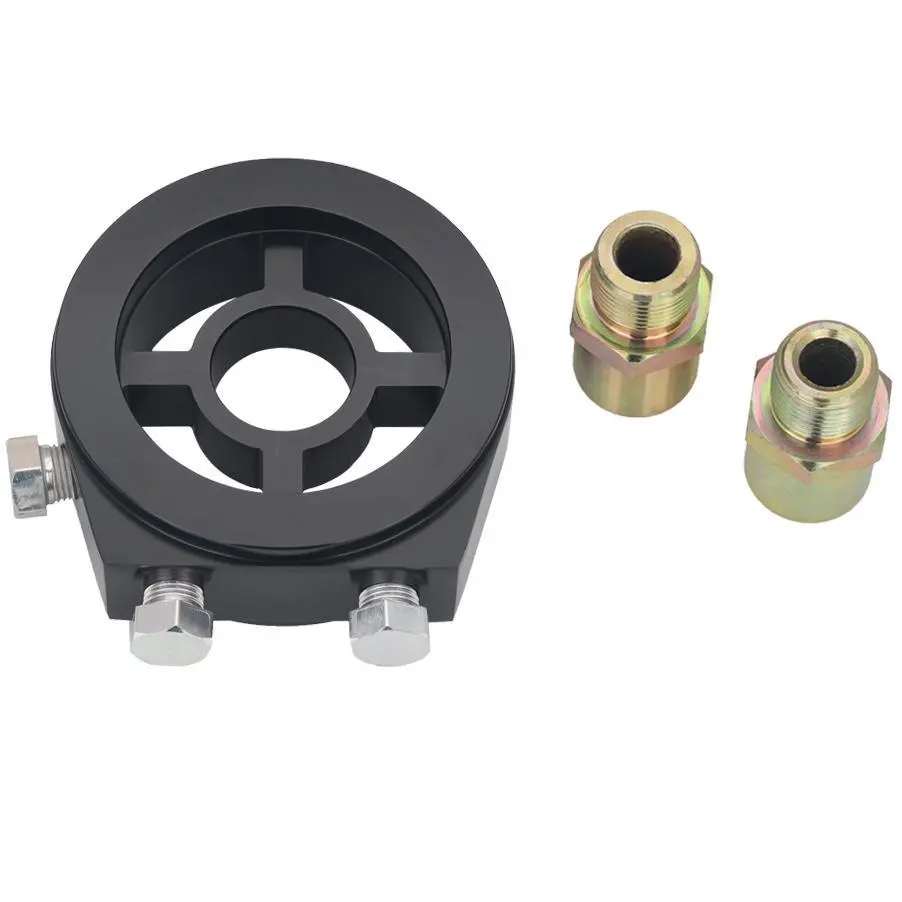 M20 X 1.5 Inch Oil Filter Sandwich Plate Adapter 1/8 Npt Temp Sensor Ports 2