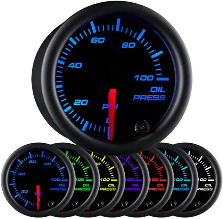 2 Inch Engine Oil Pressure Gauge 1/8 Npt Electronic Psi Sensor Kit 1