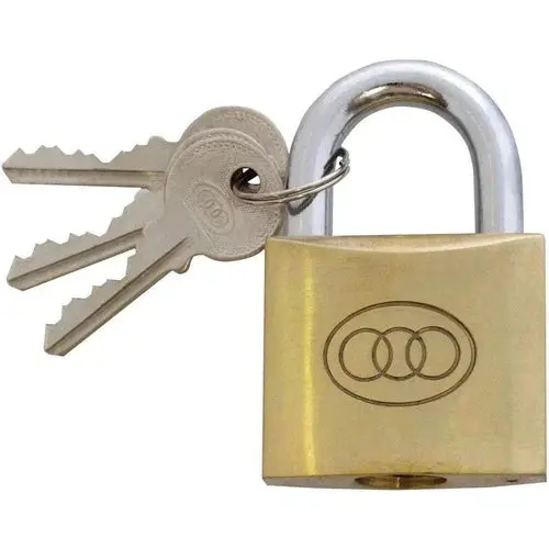 Padlock Brass Tri Circle 1
