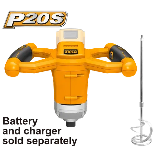 Paint/Liquids Mixer Cordless 𝑃20ˢ Ingco 2