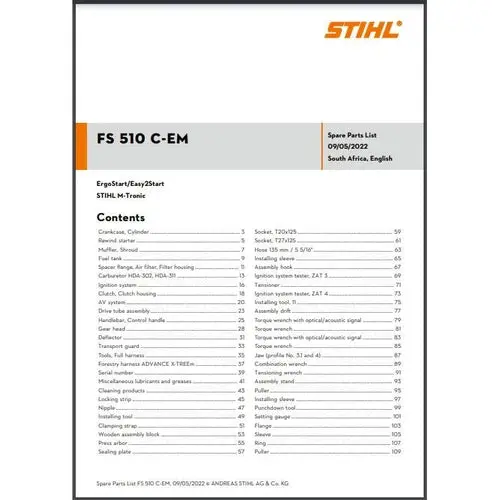 Parts List & Diagram Fs510c-Em Stihl 1