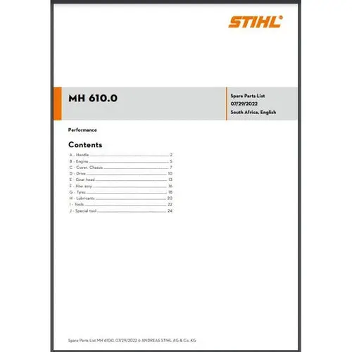 Parts List & Diagram Mh610.0 Stihl 1