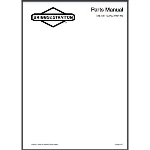 Parts List & Diagram Victa 400Cp Engine Only B&S 1