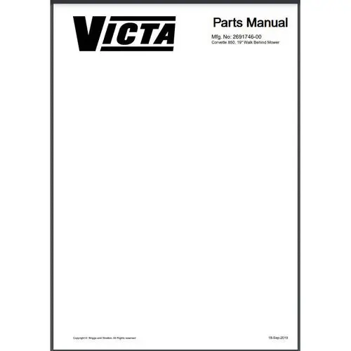 Parts List & Diagram Victa 400Cp Mower Only 1