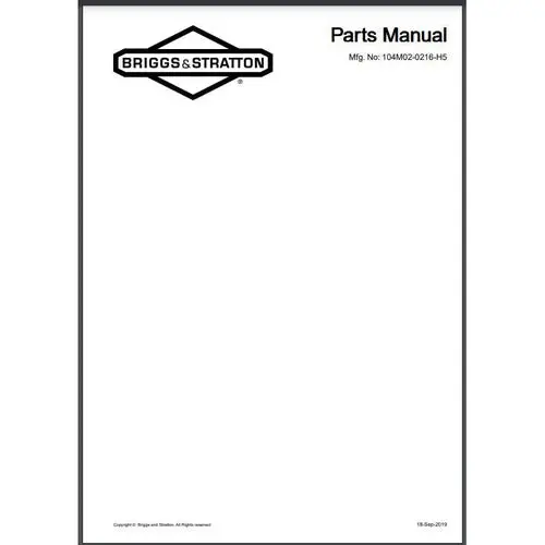 Parts List & Diagram Victa 400Sp Engine Only B&S 1