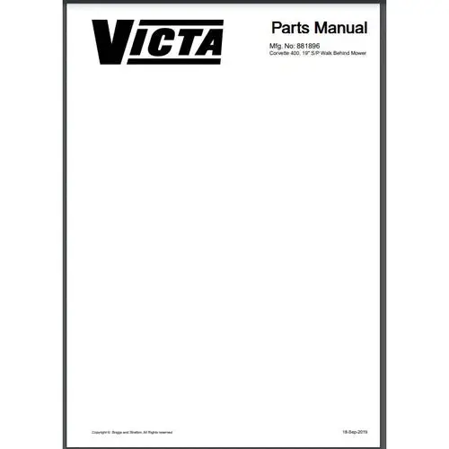 Parts List & Diagram Victa 400Sp Mower Only 1