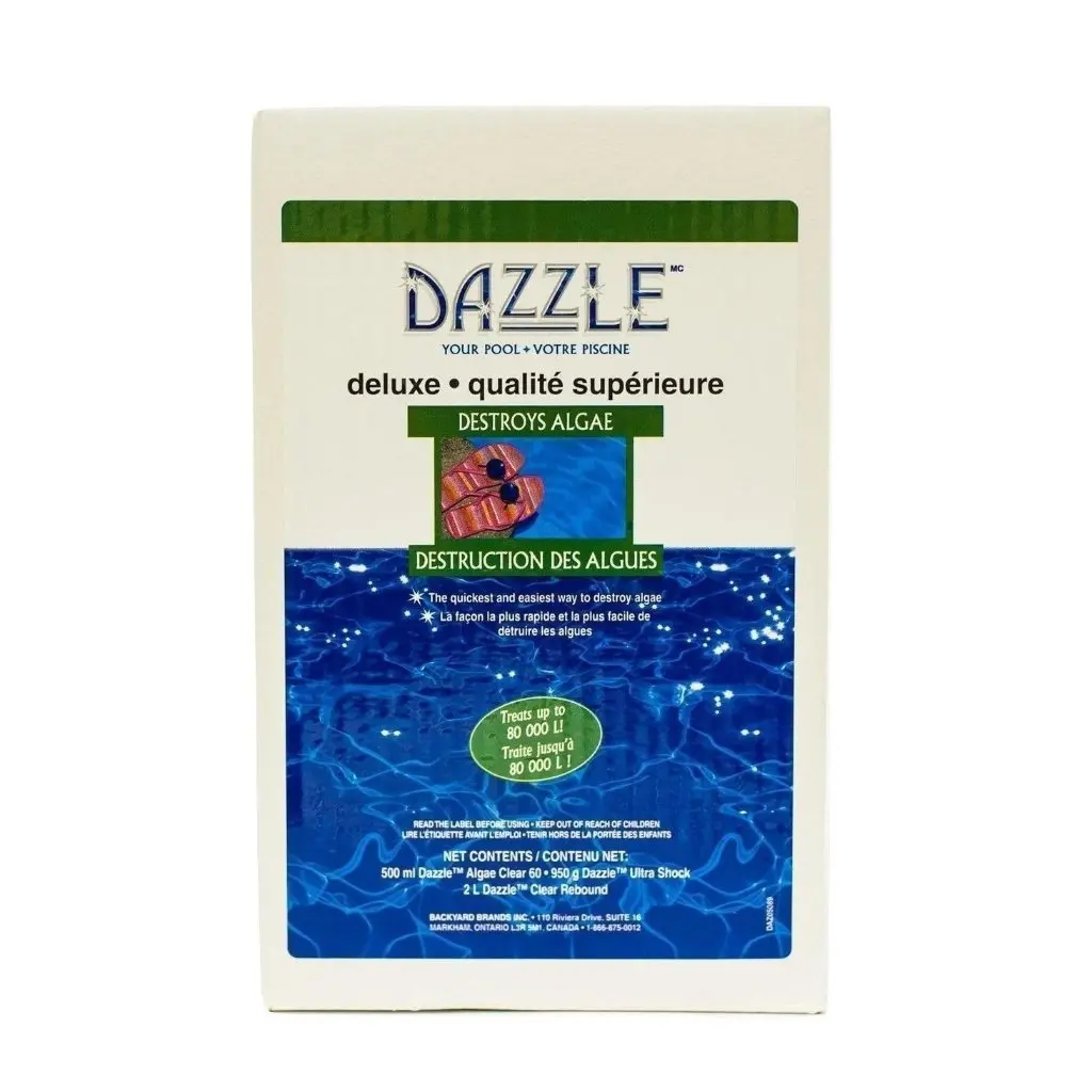 Dazzle Premium Algae Kill Kit (Treats Up To 80,000L) (P/N: Daz05089) 1