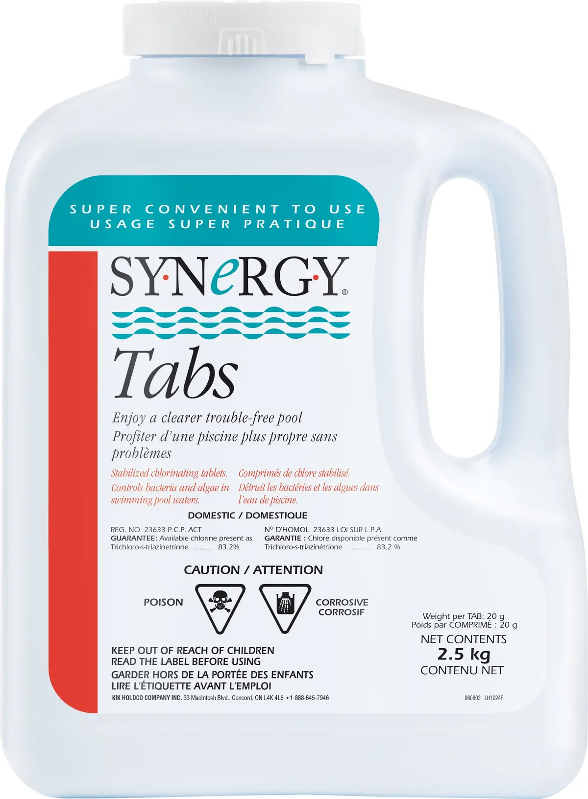 Synergy Chlorine Tabs (2.5 Kg) (P/N: H1024) 1