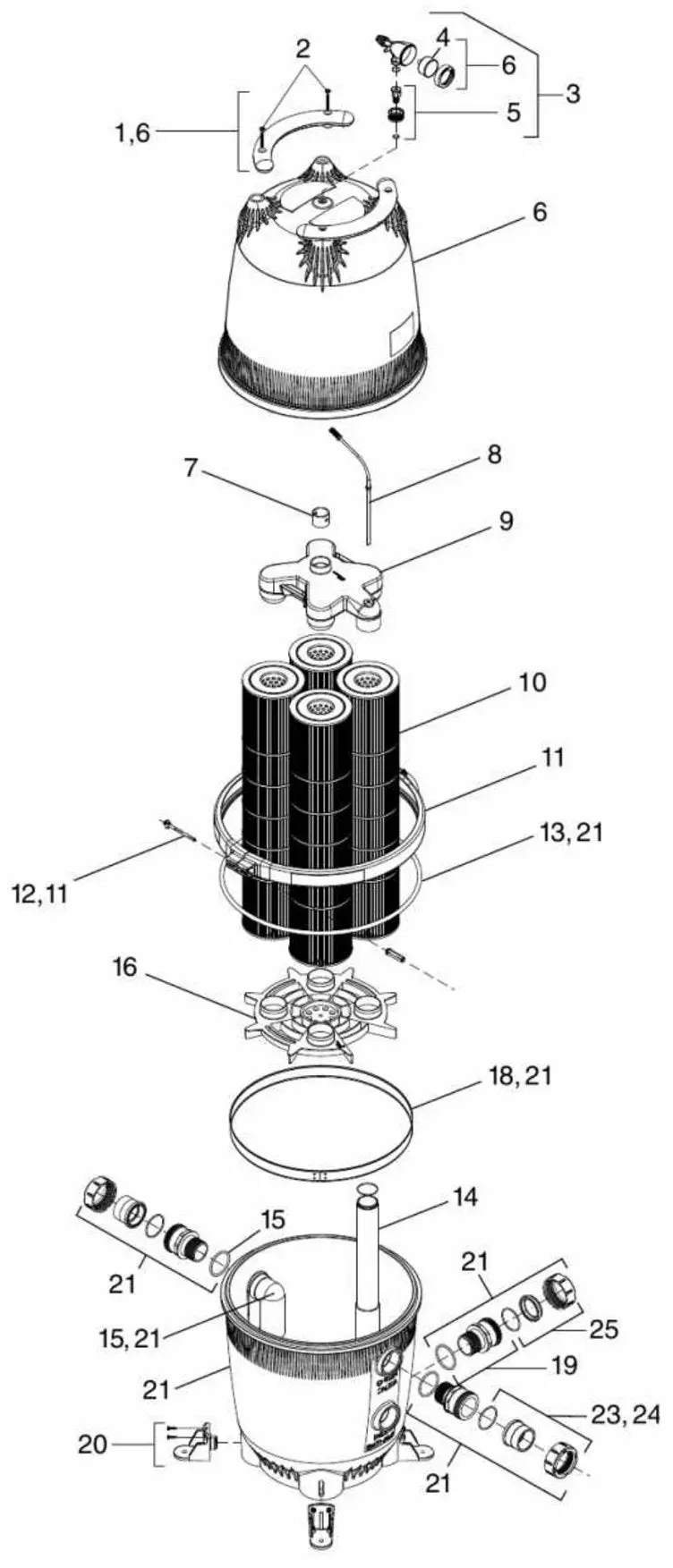 Jandy Zodiac Tank Adapter With O-Ring (P/N: R0552000) 2