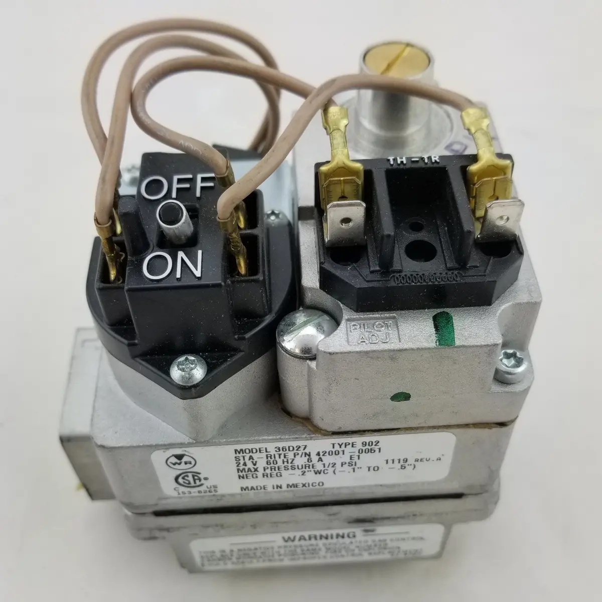 Pentair/Sta-Rite Maxetherm Gas Valve (P/N: 42001-0051S) 2