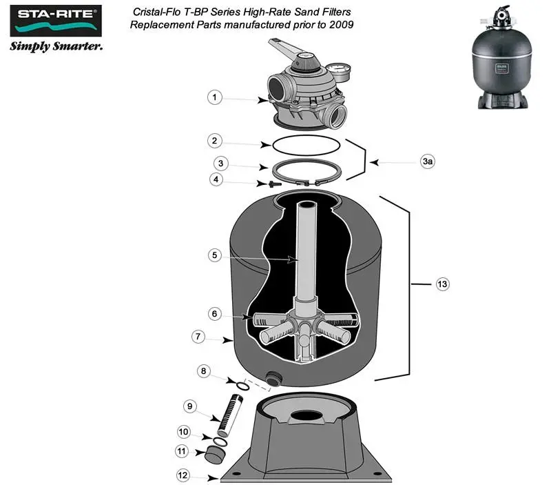 Sta-Rite Filter Head (P/N: Wc112-148) Out Of Stock 2
