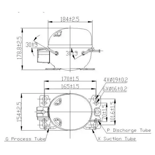 Refrigerator Compressor R600a Donper 2
