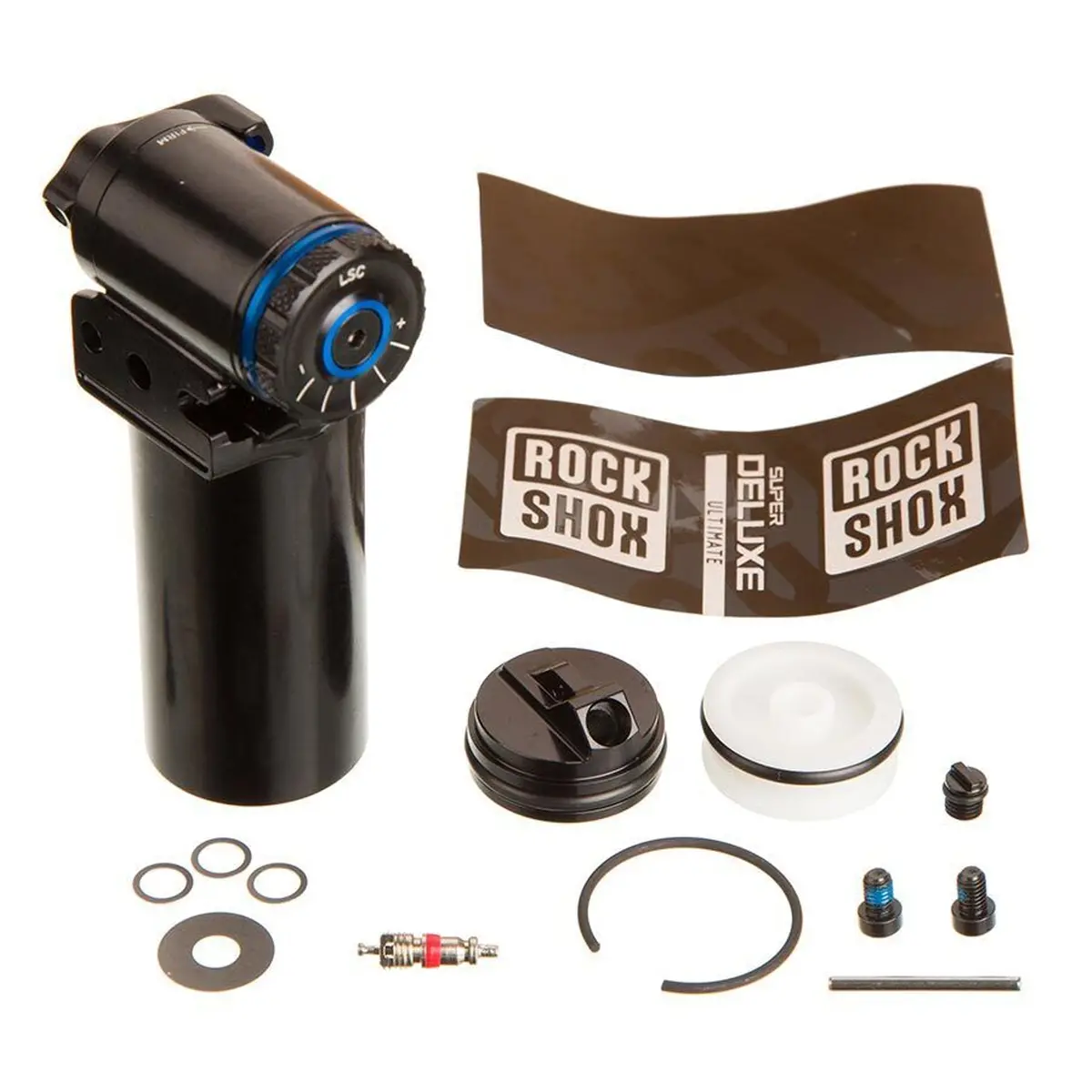 Rear Shock Reservoir Assembly - (Includes Reservoir, Internals, Cap Screws, & Neck) -Super Deluxe C1/Super Deluxe Coil B1, Ultimate Rc2t (2023+) 1