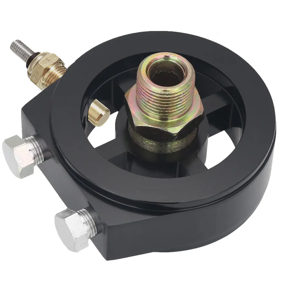 20Mm X 1.5" Thread Oil Filter Sandwich Plate Adapter Temperature Sender Kit 1