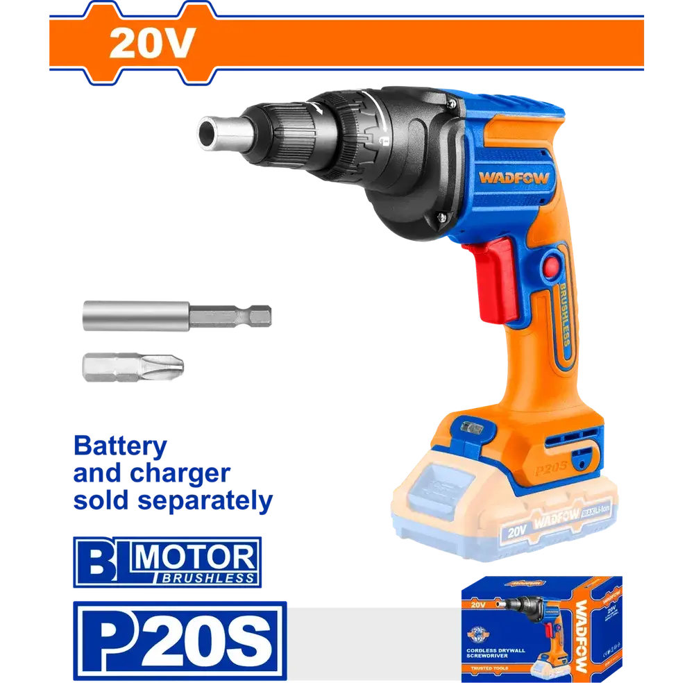 Screwdriver Drywall Cordless 𝑃20ˢ Wadfow 2