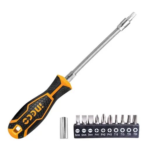 Screwdriver Flexible Shaft With Bits Ingco 1